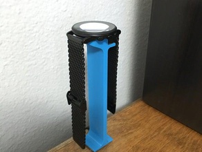 pebble time round charging stand organization charger watch 3d print model - Mito3D