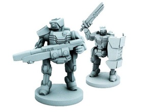 c-series cyclops automated militia 18mm scale toys games boardgame boardgames bot cyborg droid drone fantasy future gaming mech mecha military robot miniature miniatures model robots rpg science fiction scifi soldier space tabletop war wargame wargames wargaming warhammer 40k 3d print model - Mito3D