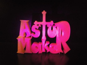 asturmaker 3d logo signs logos printing asturias gijon sketchup xyz da vinci 3d print model - Mito3D