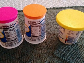 yogurt container lids household supplies 3d print model - Mito3D
