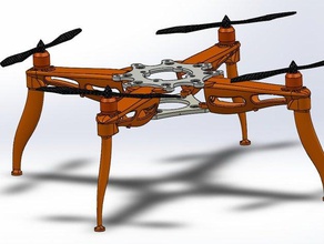 quadcopter Rahmen 3d drucken designproject engineeringproject makeredchallenge roboticsproject 3d print model - Mito3D