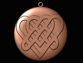 keychain-celtic knot heart keychains 3d print model - Mito3D
