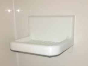 soap holder need 3m command strips x2 bathroom 3d print model - Mito3D