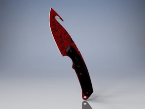 csgo intestin couteau crimson web de l'usine nouvelle vidéo jeux counterstrike cs-go globaloffensive 3d print model - Mito3D