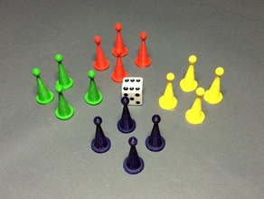 simple ludo pawn toy game accessories 3d print model - Mito3D