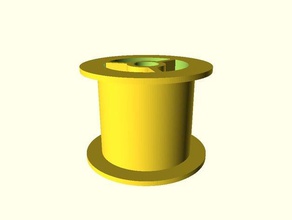 parametric flanged wheel replacement parts customizer part wheels 3d print model - Mito3D