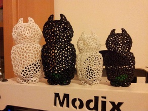 voronoi-Eule Skulpturen 3d print model - Mito3D