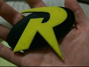 robin logo çift ekstruzyon paralar rozetler 3d print model - Mito3D