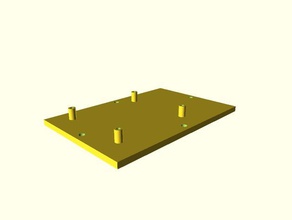 base 4 posts customizable parts circuit board customizer mounting plate raspberry pi 3d print model - Mito3D