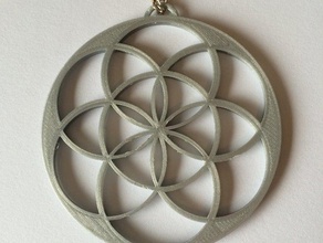 fiore della vita ciondolo gioielli geometrica geometria sacra 3d print model - Mito3D