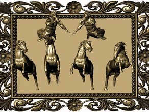 frame-Pferd-3d Skulpturen frame-horse3d 3d print model - Mito3D