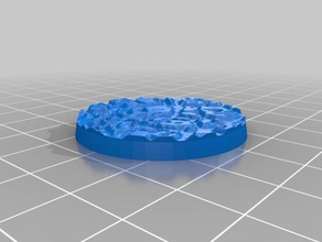 cracked round 35mm base toy game accessories customized 3d print model - Mito3D
