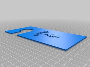 bathroom door hanger signs logos customized 3d print model - Mito3D