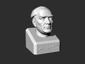 ataturk busto esculturas 3d print model - Mito3D