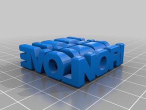 dois palavra escultura amor nori esculturas personalizado 3d print model - Mito3D
