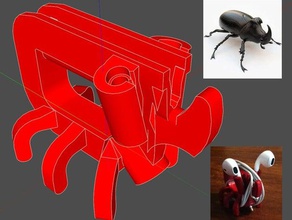beetle bud holder mobile phone 3d print model - Mito3D