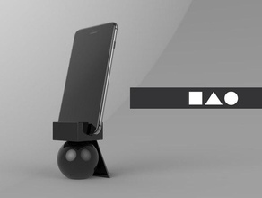geometryk dock office desktop geometric iphone minimal samsung stand tabletop 3d print model - Mito3D
