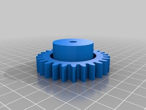spur gear3 hobby customized 3d print model - Mito3D