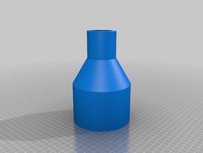 my customized parametric dust collector adapter parts 3d print model - Mito3D