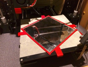 hesine prusa i3 adapter 15x15 cm spiegelfliese tile clamp 3d printer parts 3d print model - Mito3D