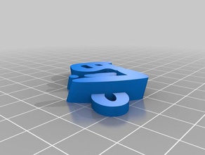 my customized iamburnys v2text lisa keyring keyfob keychains 3d print model - Mito3D