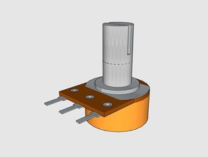 poti b10k - Elektronik arduino ohm Widerstand 3d print model - Mito3D