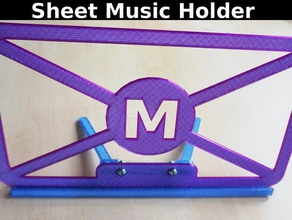 feuille de musique titulaire 3d print model - Mito3D