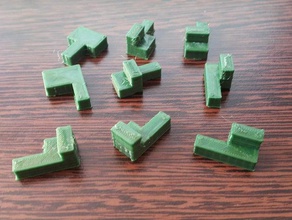 quebra-cabeça cubo 4x4x4 9 peças quebra-cabeças Quebra-cabeça 3d 3d print model - Mito3D