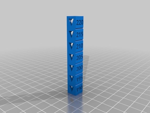 temp calibration tower pla 3d printing tests customized 3D print model - Mito3D