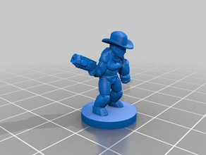 cyborg cowboy toys games 3d print model - Mito3D