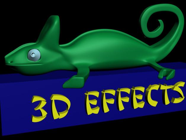 camaleon los animales 3D print model - Mito3D