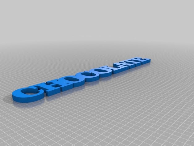 Schokolade text Zeichen logos angepasst 3D print model - Mito3D