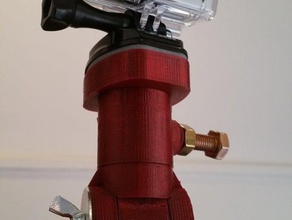 auto fissaggio di montaggio regolabile go pro monte la fotocamera staffa 3d print model - Mito3D