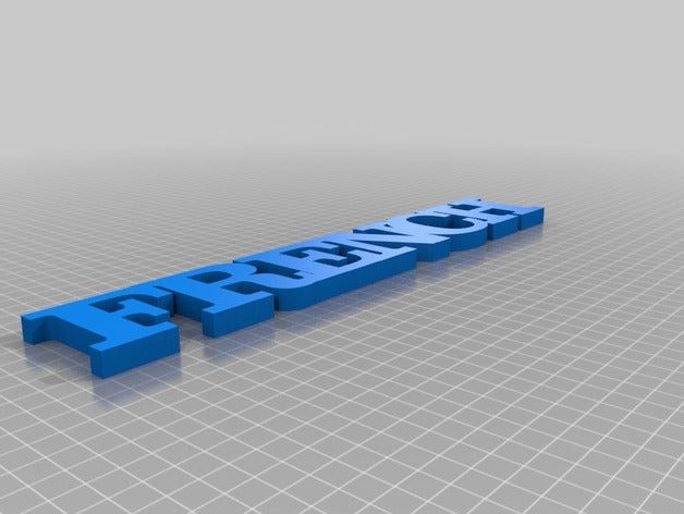 französischen text Zeichen logos angepasst 3D print model - Mito3D