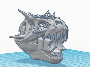 dragon skull flash-hider 3d drucken 3d print model - Mito3D