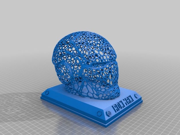 voronoi iron man casco zoccolo sculture 3D print model - Mito3D