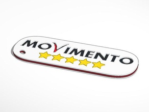portachiavi m5s amore rivoluzione mono quadricromia accessori 3d print model - Mito3D