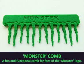 monster comb accessories bathroom bedroom birthday costume design dress dress-up fashion fashionable fun gift glow dark hair care halloween home household humour joke logo mens novelty party present scary teen travel trendy wallet 3d print model - Mito3D