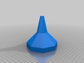 my customized customisable parametric 34 5 more sided funnel household 3d print model - Mito3D