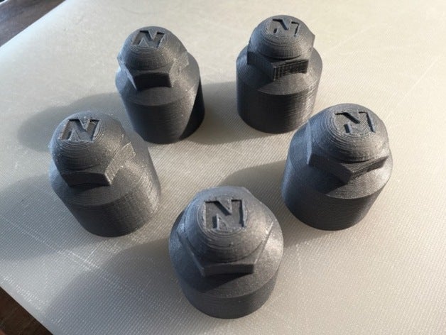 wheel nut cap automotive 3D print model - Mito3D