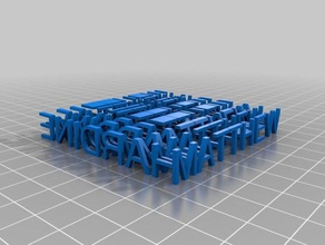 mon personnalisée de deux mots la sculpture sculptures 3d print model - Mito3D