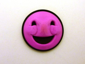 happy face coins badges 3d print model - Mito3D