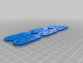 família lote keychain do gerador chaveiros personalizado 3d print model - Mito3D