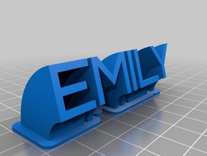 emily plaque de nom bureau personnalisé 3d print model - Mito3D