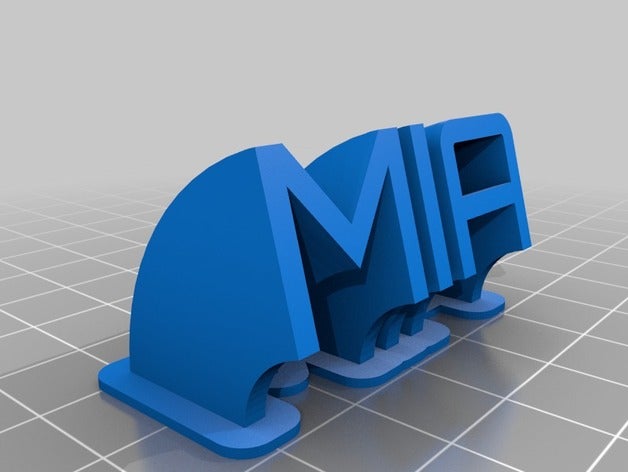 mia plaque de nom bureau personnalisé 3D print model - Mito3D