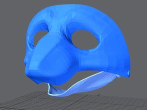 minimal nagetier Fursuits erkennen-Kopf-Basis, version 1 Kostüm husuit-Kopf Maske Ratte skaven 3d print model - Mito3D