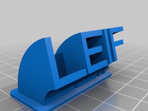 leif nombre de la placa oficina personalizado 3d print model - Mito3D