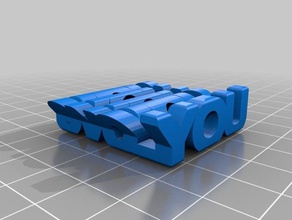 due parole ti amo sculture personalizzato 3d print model - Mito3D