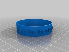 thank you visiting art customized 3d print model - Mito3D