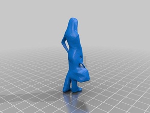 gruselige Mädchen Kunst 3d print model - Mito3D